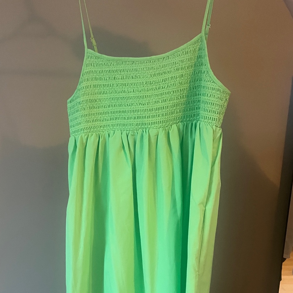 Zara Apple green midi dress medium new